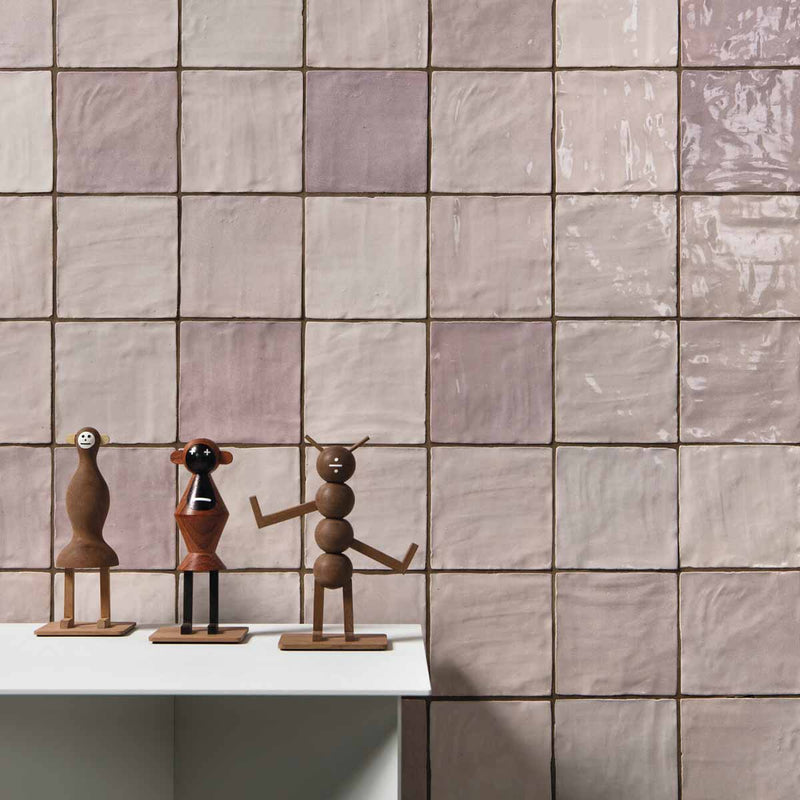 Riad Pink Decor Wall Tile 10x10cm Gloss Lifestyle