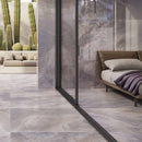 Riviera Onyx Purple Rock Salt Effect Porcelain Tile 60x120cm Polished Lifestyle