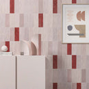 Sahn Pink Decor Wall Tile 6.5x20cm Matte
