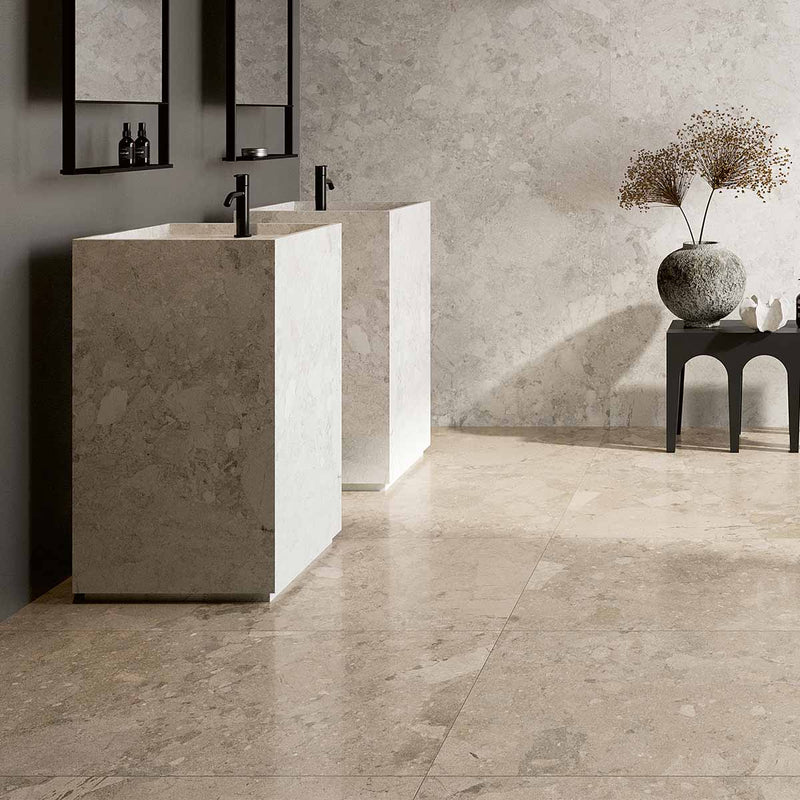 Sassari Beige 60.4x120cm Stone Effect Porcelain Tile Matt Lifestyle