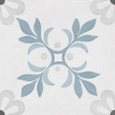 Sirocco Blue Garden Pattern Porcelain Tile 22x22cm Matte