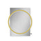 HiB Solas Brushed Brass Frame LED Illuminated Mirror With Demister Pad