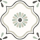Tanger Sand Flower Pattern Porcelain Tile 12.3 x 12.3cm Matte