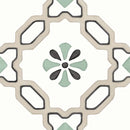 Tanger Sand Lilly Pattern Porcelain Tile 12.3 x 12.3cm Matte