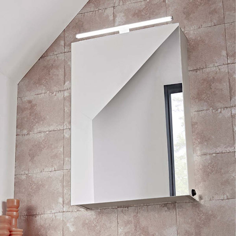 Tavistock Conduct Single Door Mirror Cabinet With LED Lighting