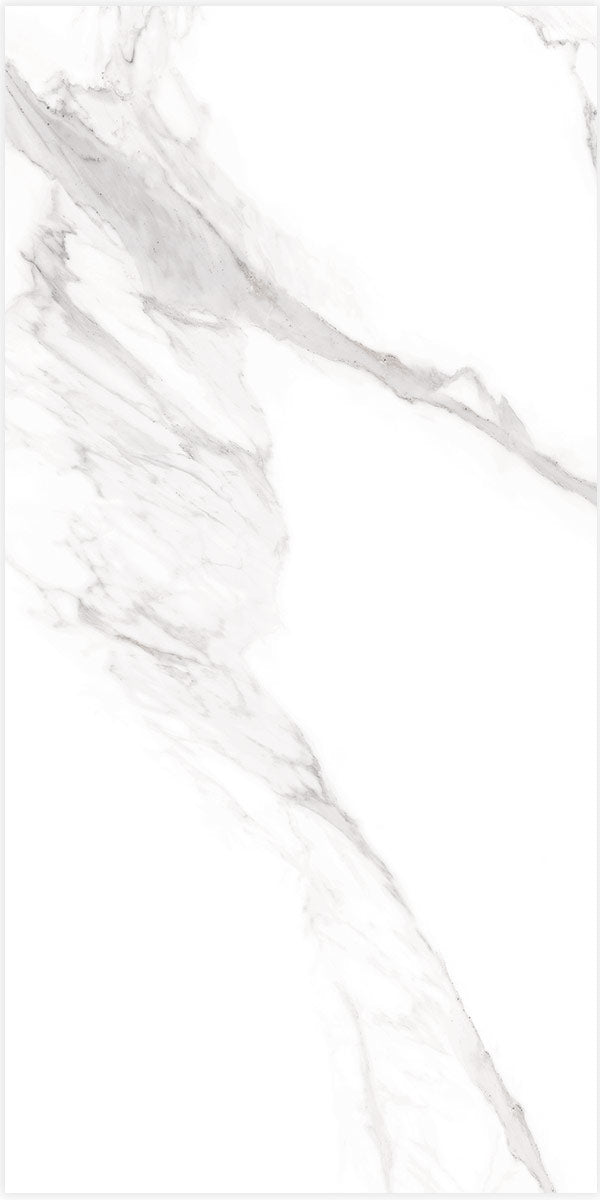 Torano Bianco Marble Effect Porcelain Tile Natural Matt 60x120cm Pattern