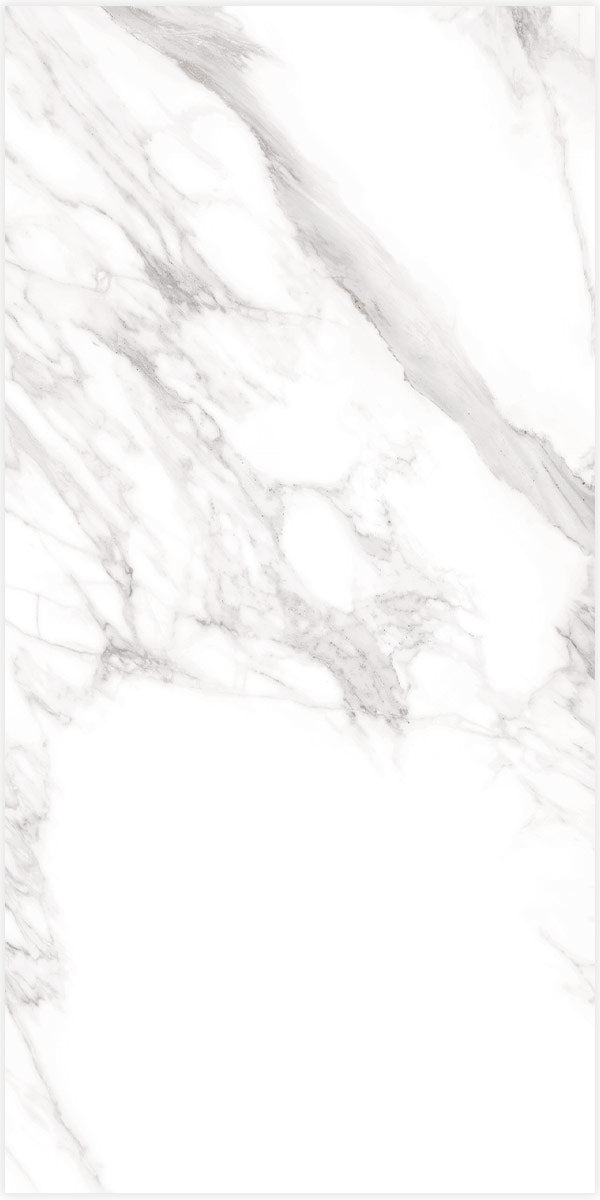 Torano Bianco Marble Effect Porcelain Tile Natural Matt 60x120cm Pattern