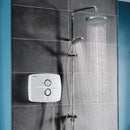 Triton T90SR 2 Outlet Electric Shower Diverter Kit with rainfall overhead and 5 spray shower handset