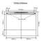 Unislope 1K elegance linear drain 1200x1200mm dimensions