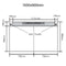 Unislope 1K elegance linear drain 1500x900mm dimensions