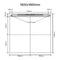 Unislope 1K elegance linear drain 1800x1660mm dimensions