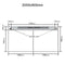 Unislope 1K elegance linear drain 2000x900mm dimensions
