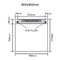 Unislope 1K linear drain 900x900mm dimensions