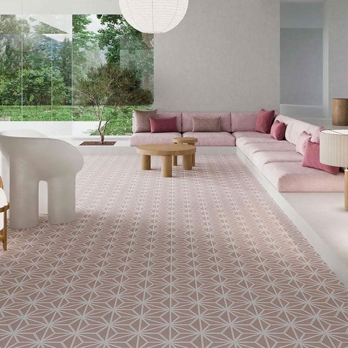 Varadero Rose Hexagonal Porcelain Tile Matt Feature 2