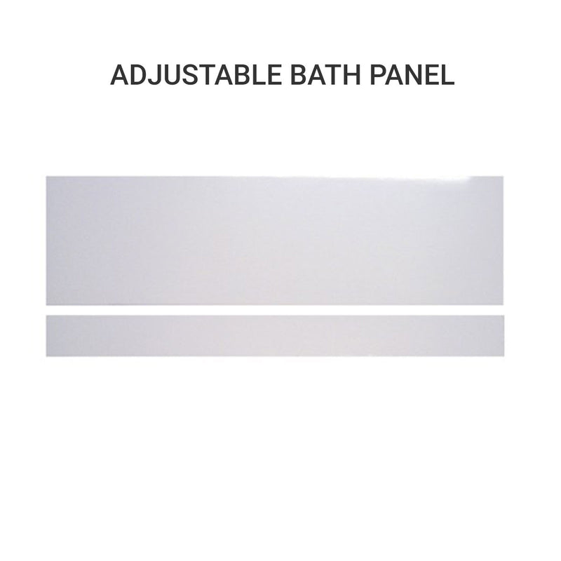 Rozelle Single Ended Acrylic Bath Square Adjustable Bath Panel