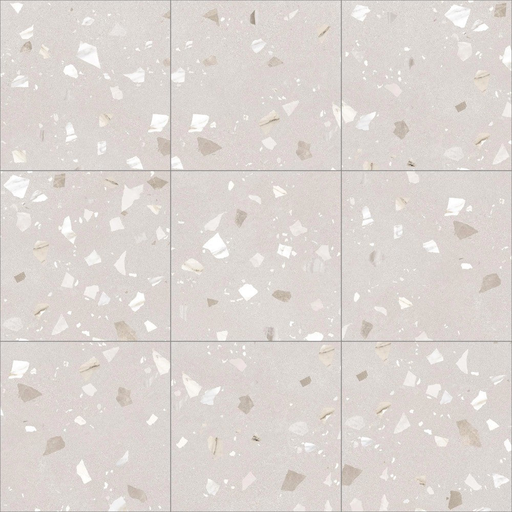 Arcana Ribe-R Beige Terrazzo Stone Porcelain Tile 80x80cm
