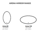 HiB Arena LED Illuminated Mirror With Demister Pad