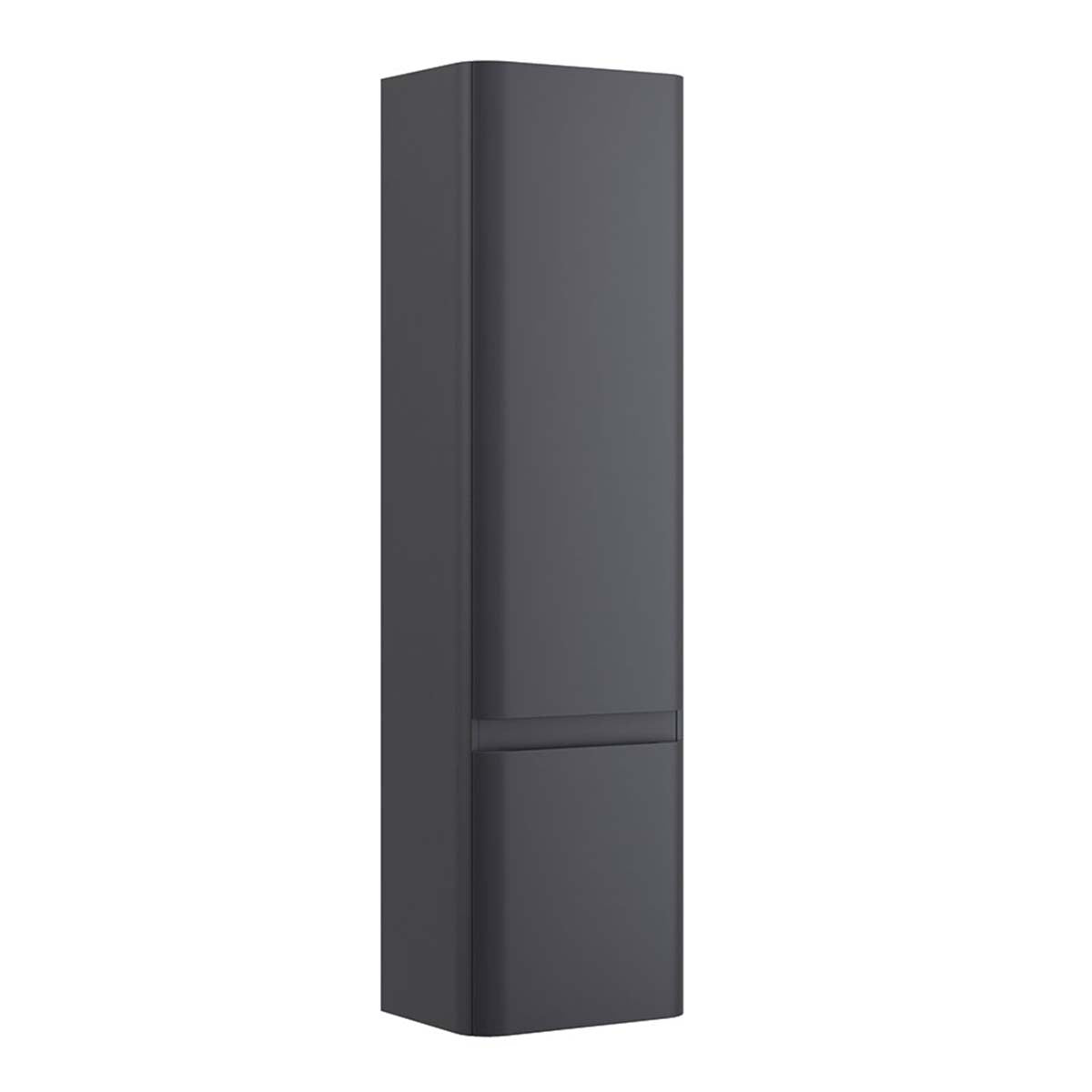 Bathroom Tall Storage Cabinets Deluxe Bathrooms   Atlanta 2 Door Wall Hung Tall Storage Cabinet Matt Grey 