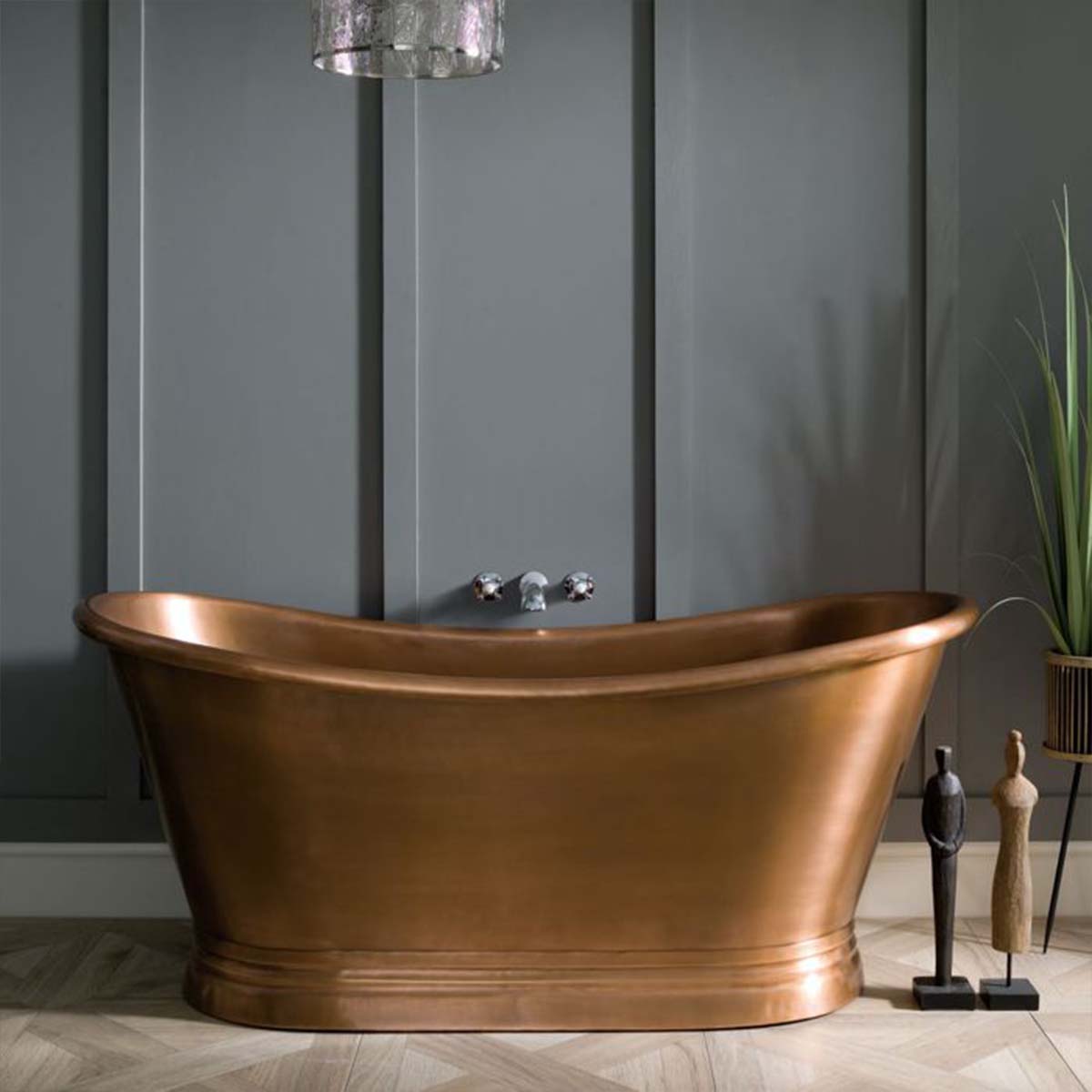 bcdesigns antique copper boat bath lifestyle