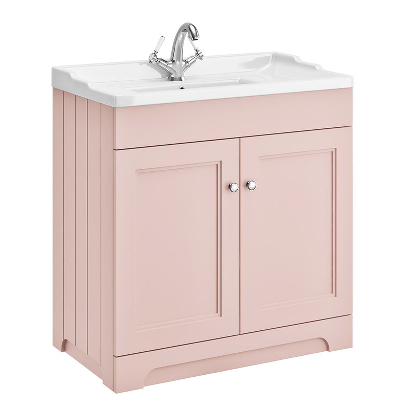 Belfry 800 2-Door Floorstanding Vanity Unit With Ceramic Basin pink