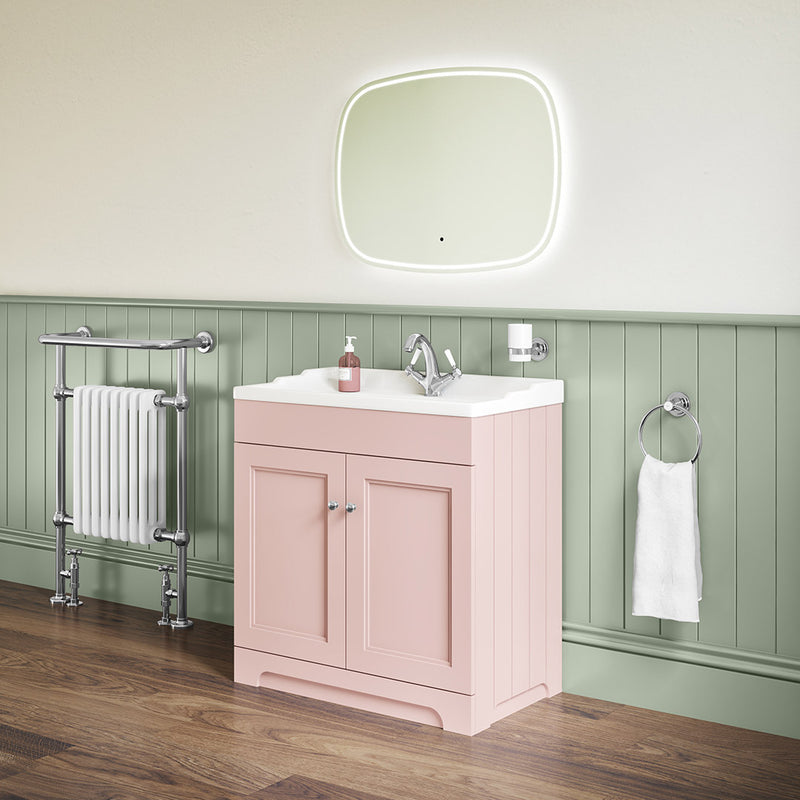 Belfry 2-Door Floorstanding Vanity Unit With Ceramic Basin pink