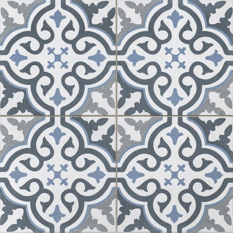 Briana Marine Matt Wall & Floor Porcelain Tile 45 x 45cm