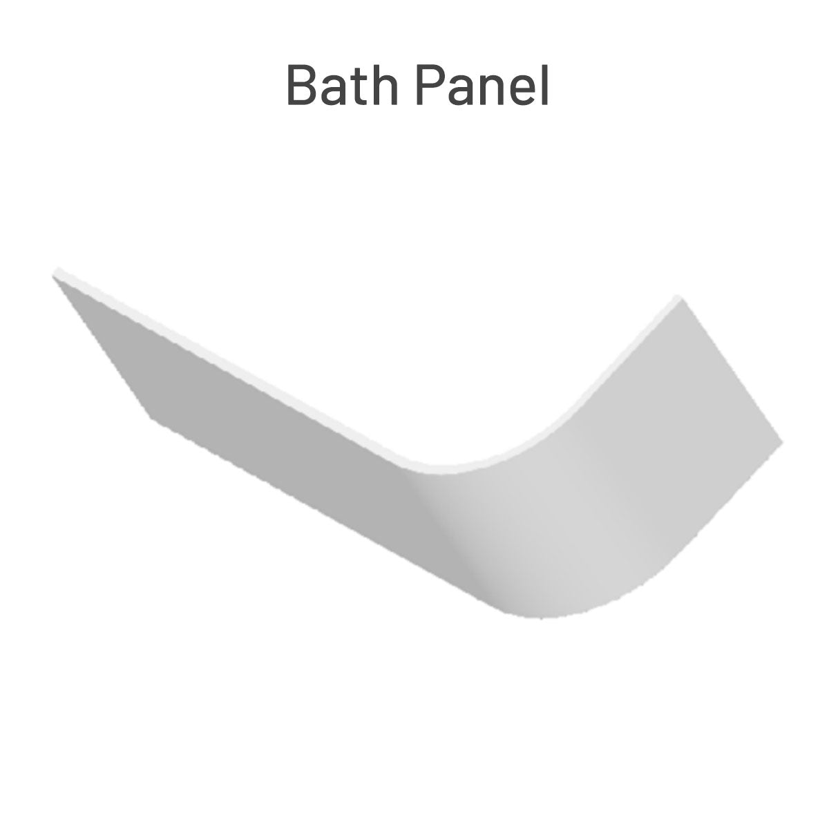 Brookvale Standard Curved J Shaped Bath With Bath Panel 1700 x 750mm White