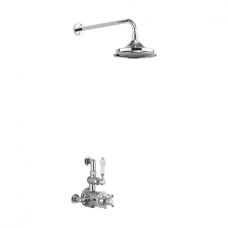 Burlington Avon Thermostatic Single Outlet Shower Valve with Fixed Head Deluxe Bathrooms Ireland