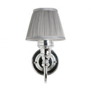 Burlington Ornate Light With Chrome Base and Chiffon Silver Shade Deluxe Bathrooms Ireland