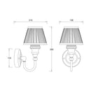 Burlington Ornate Light With Chrome Base and Chiffon Silver Shade Deluxe Bathrooms Ireland