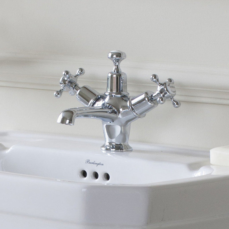 Burlington Claremont Basin Mixer With High Central Indice And Pop-Up Waste Deluxe Bathrooms Ireland