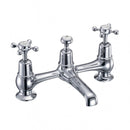 Burlington Claremont Two Tap Hole Bridge Basin Mixer With Plug And Chain Waste Deluxe Bathrooms Ireland