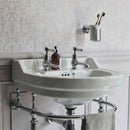 Burlington Edwardian 560mm White Round Basin With Chrome Washstand Deluxe Bathrooms Ireland