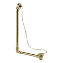 Burlington Exposed Bath Overflow with Plug and Chain Waste Gold Deluxe Bathrooms Ireland