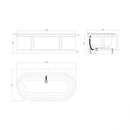 Burlington London 1800x950mm Curved Surround Back To Wall Bath Deluxe Bathrooms Ireland