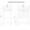 Burlington Riviera 2 Door Floorstanding Vanity Unit with Square Basin dimensions Deluxe Bathrooms Ireland