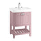 Burlington Riviera 2 Door Floorstanding Vanity Unit with Square Basin pink Deluxe Bathrooms Ireland
