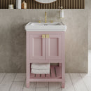 Burlington Riviera 2 Door Floorstanding Vanity Unit with Square Basin pink Deluxe Bathrooms Ireland