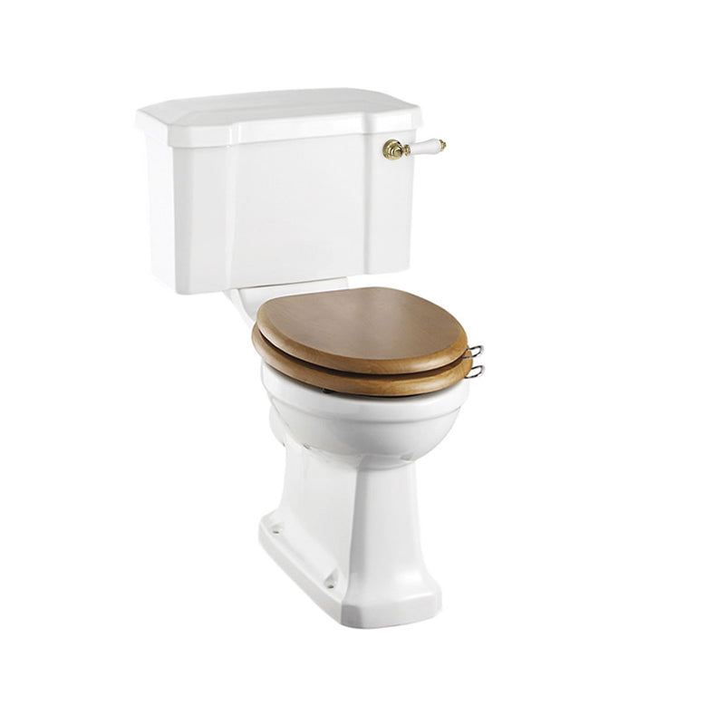 Burlington Standard Traditional Close Coupled Toilet with gold flush lever Deluxe Bathrooms Ireland