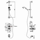 Burlington Trent Thermostatic Single Outlet Shower Valve with Slide Rail Handset Deluxe Bathrooms Ireland