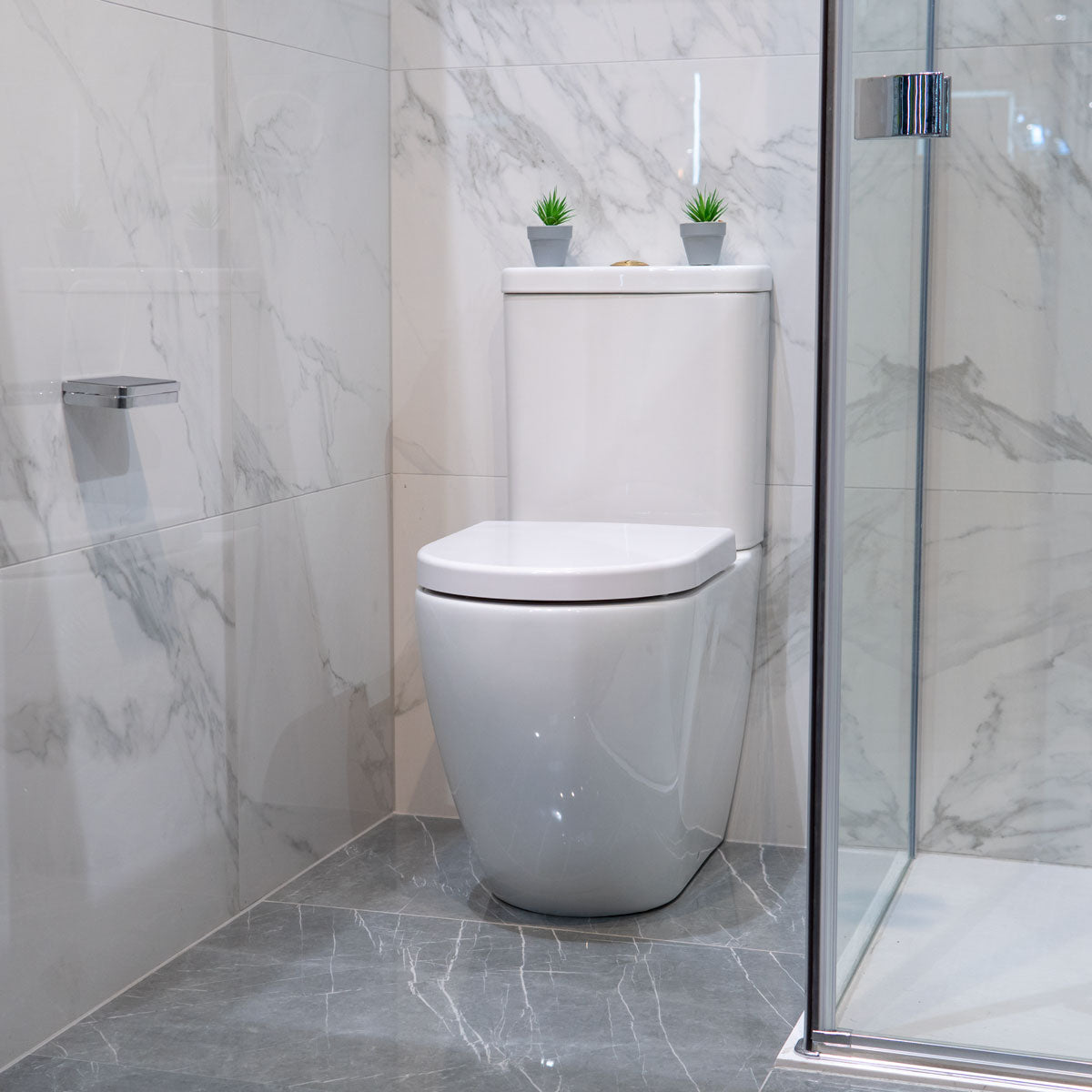 Byron Rimless Semi Comfort Height Close Coupled Toilet With Soft Close Seat