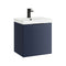 colorado single drawer wall hung vanity unit with basin 500mm blue