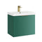 Colorado Single Drawer Wall Hung Vanity Unit With Basin - Forest Green