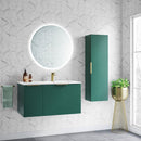 colorado wall hung vanity unit with basin 950mm forest green