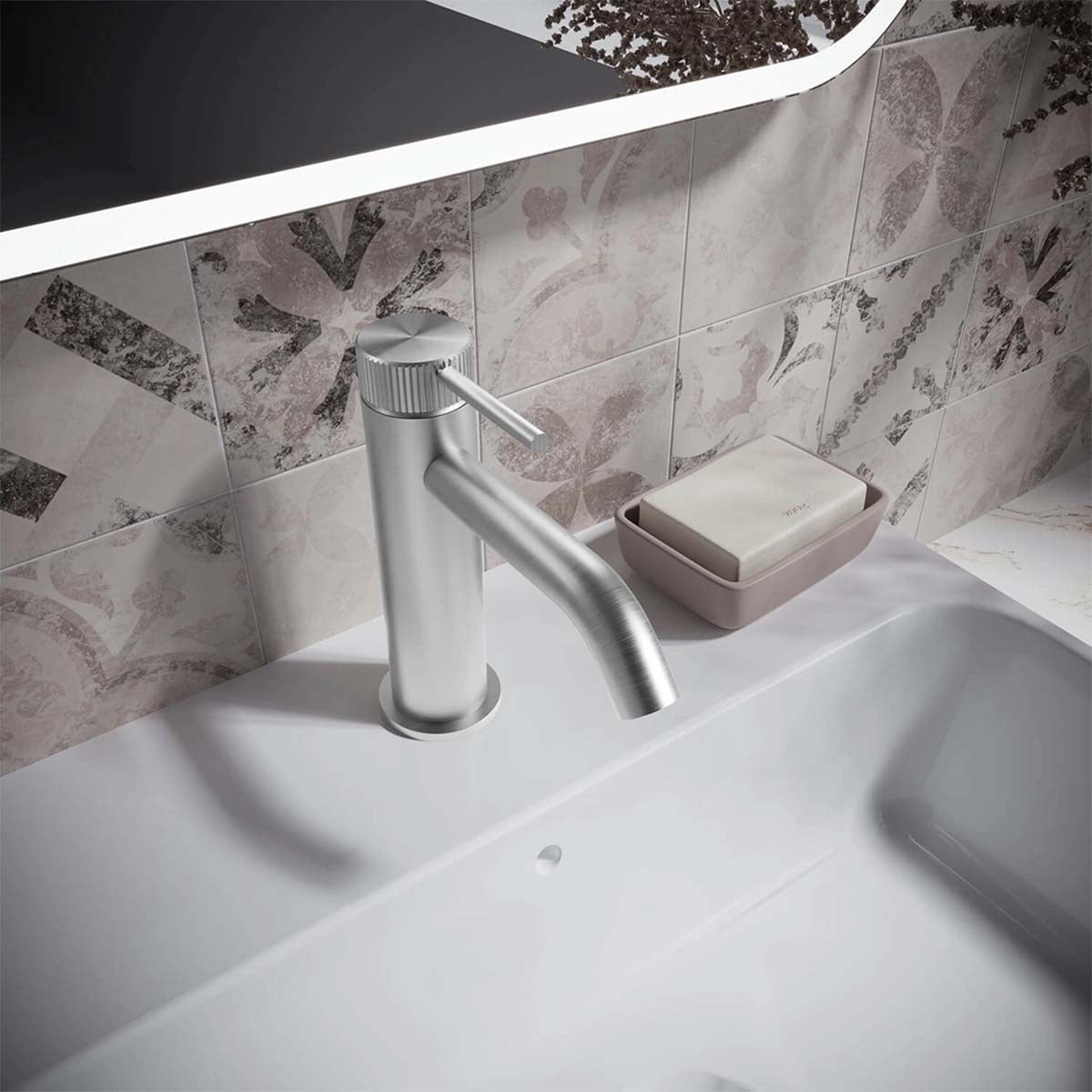 Crosswater 3ONE6 Basin Mixer Tap Monobloc - 316 Stainless Steel Lifestyle