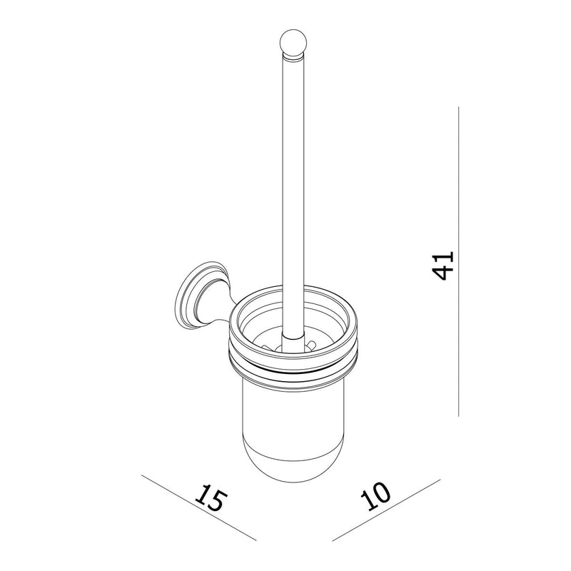 Crosswater Belgravia Toilet Brush Holder Dimensions