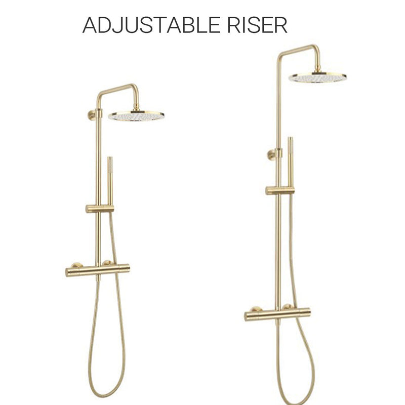 Crosswater Central Multifunction Thermostatic Shower Kit - Brushed Brass