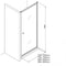 crosswater clear 6 hinged door with side panel