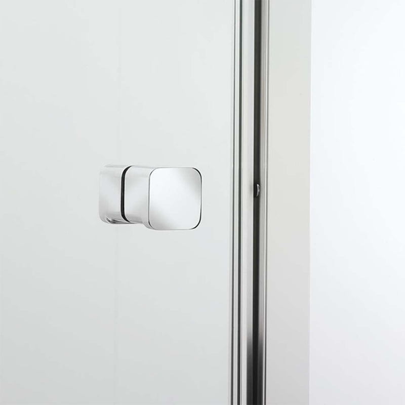 crosswater clear 6mm chrome pivot shower door optional side panel