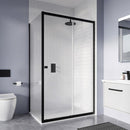 crosswater clear 6mm sliding shower door lifestyle matt black